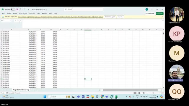 42. Qualmed session 41 - Import attendance from excel and QC doubts