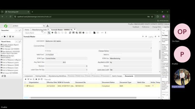46. Qualmed session 45 - Manufacturing order to MFG Issue