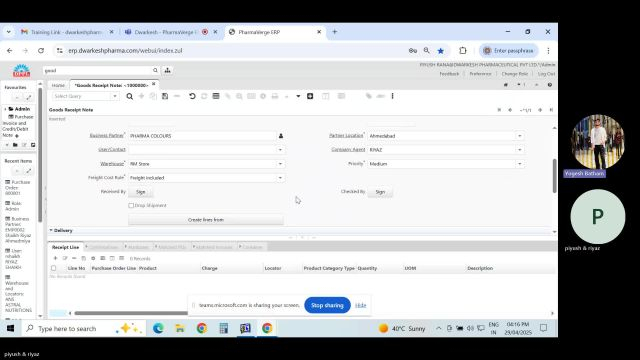 Dwarkesh Session 7 - Goods Receipt Note